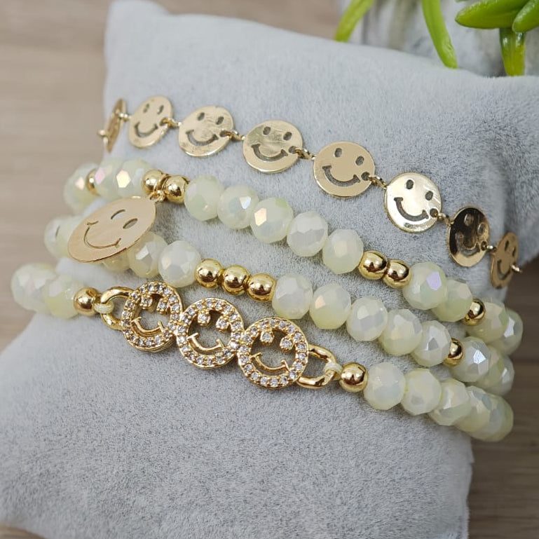 Emoji - Set de pulseras - Amarillo