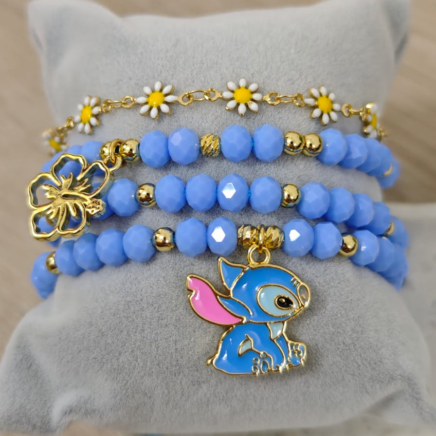 Alien famoso - Set de pulseras - Azul cielo