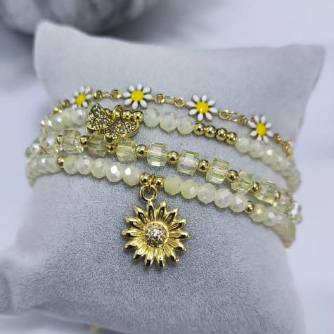 Margarita - Set de pulseras - Amarillo