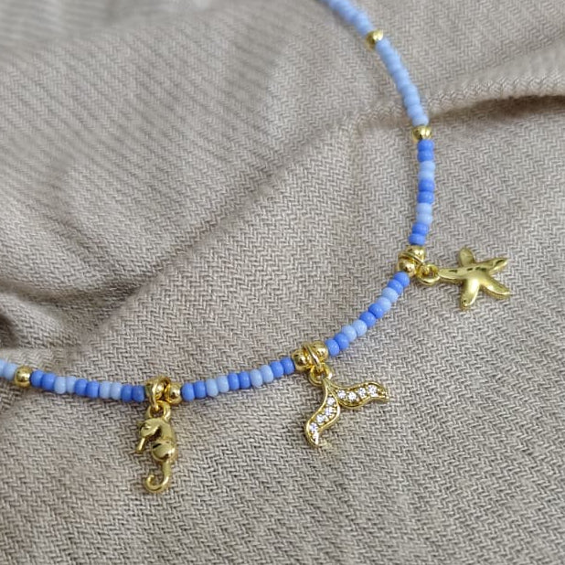 Cola de ballena - Collar - Azul cielo