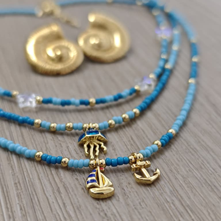 Medusa - Set de collares - Turquesa