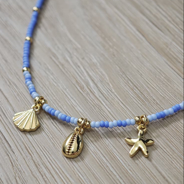 Caracola - Collar - Azul cielo