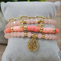 Virgen del Valle - Set de pulseras - Coral