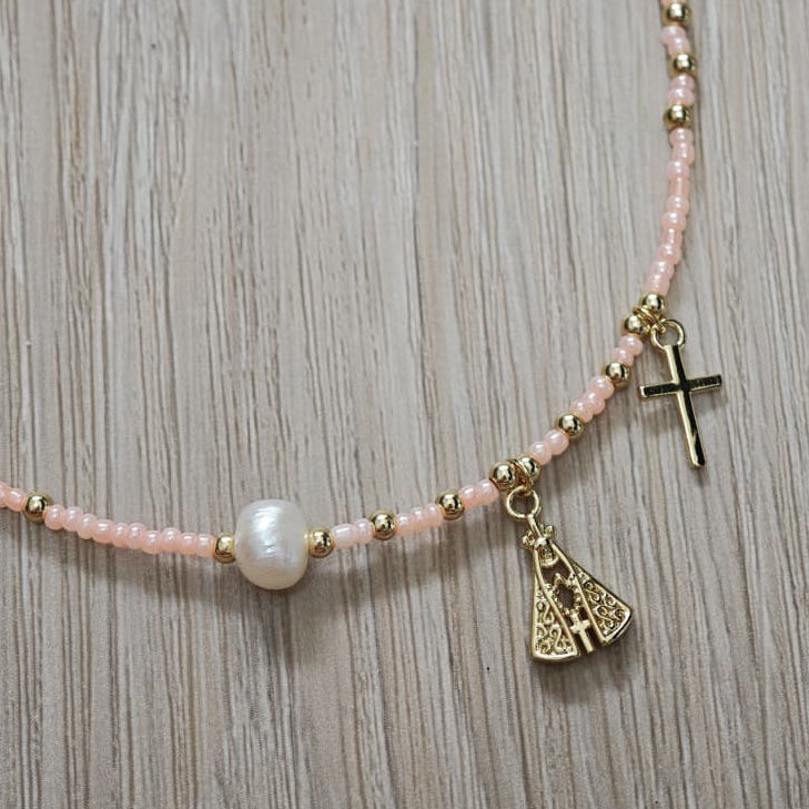 Virgen del valle - Collar - Coral