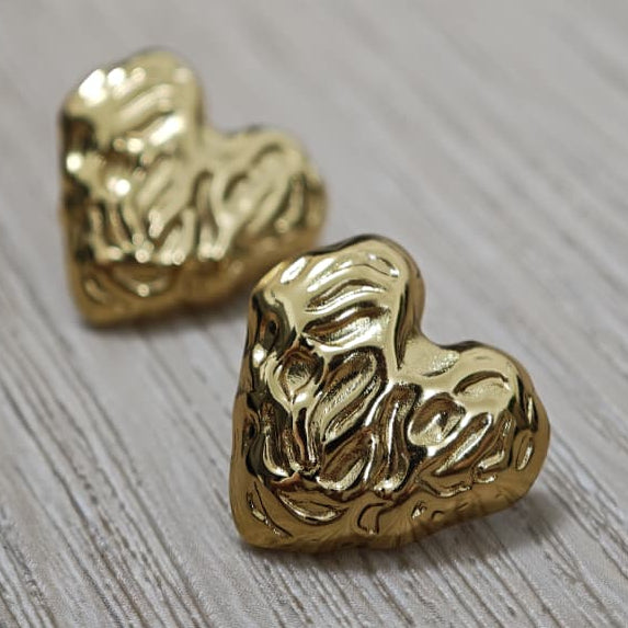 Corazón texturizado - Zarcillos