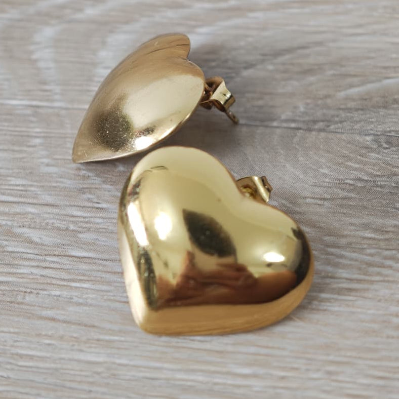 Corazón puff - Zarcillos