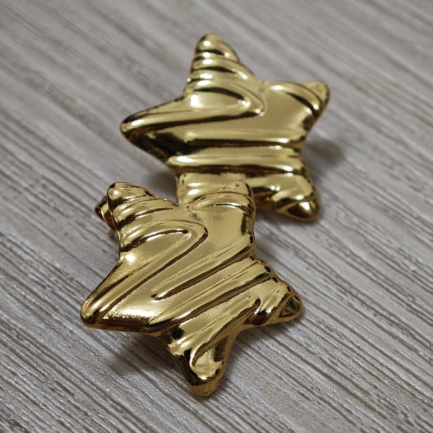 Estrella texturizada - Zarcillos