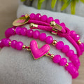 Ama - Set de pulseras - Fucsia