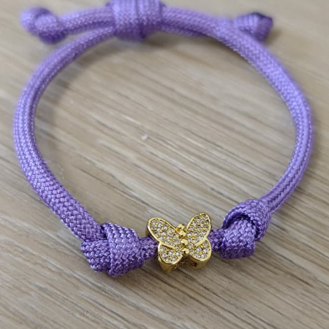 Mariposa con brillo - Pulsera