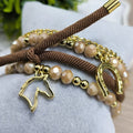 Caballo - Set de pulseras - Marrón