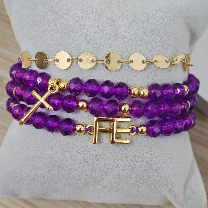Nazareno - Set de pulseras - Morado