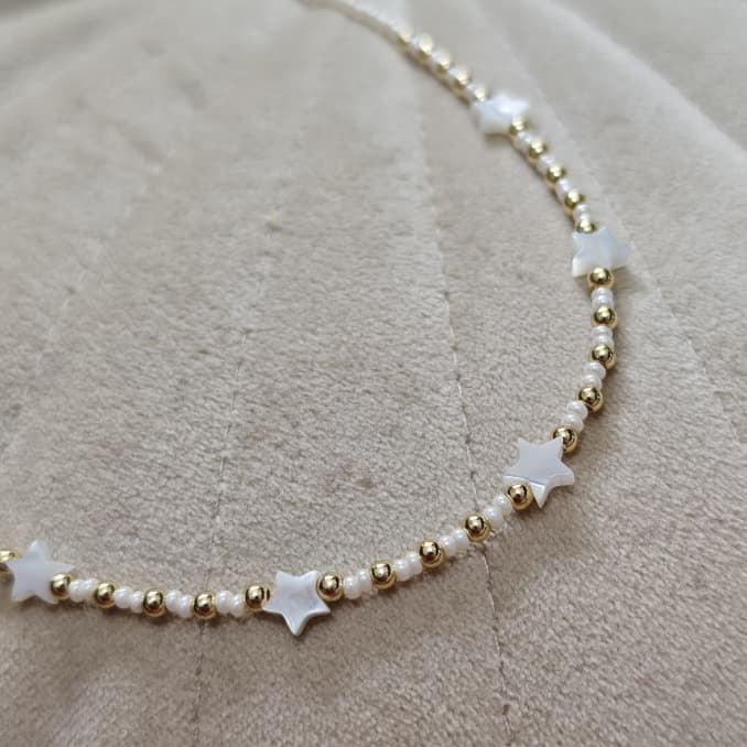 Estrellas de nácar - Collar - Marfil