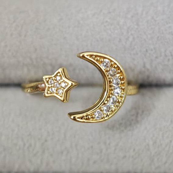 Luna y estrella - Anillo