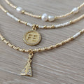 Virgen del valle - Set de collares - Beige