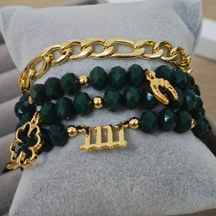 11:11 - Set de pulseras - Verde