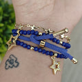 Estrellas - Set de pulseras - Azul rey