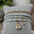 Virgen Del Valle- Set de pulseras - Gris