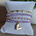 Lila corazón - Set de pulseras - Lila