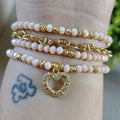 Enlazado - Set de pulseras - Beige