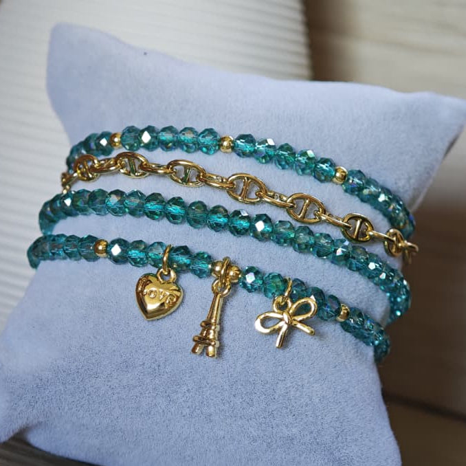 Coqueta - Set de pulseras - Turquesa