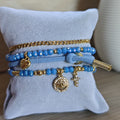 Arbol de la vida - Set de pulseras - Azul cielo