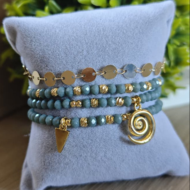 Moderno - Set de pulseras - Gris