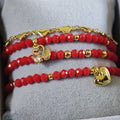 Cisne - Set de pulseras - Rojo