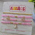 Corazoncitos - Set de pulseras - Rosa