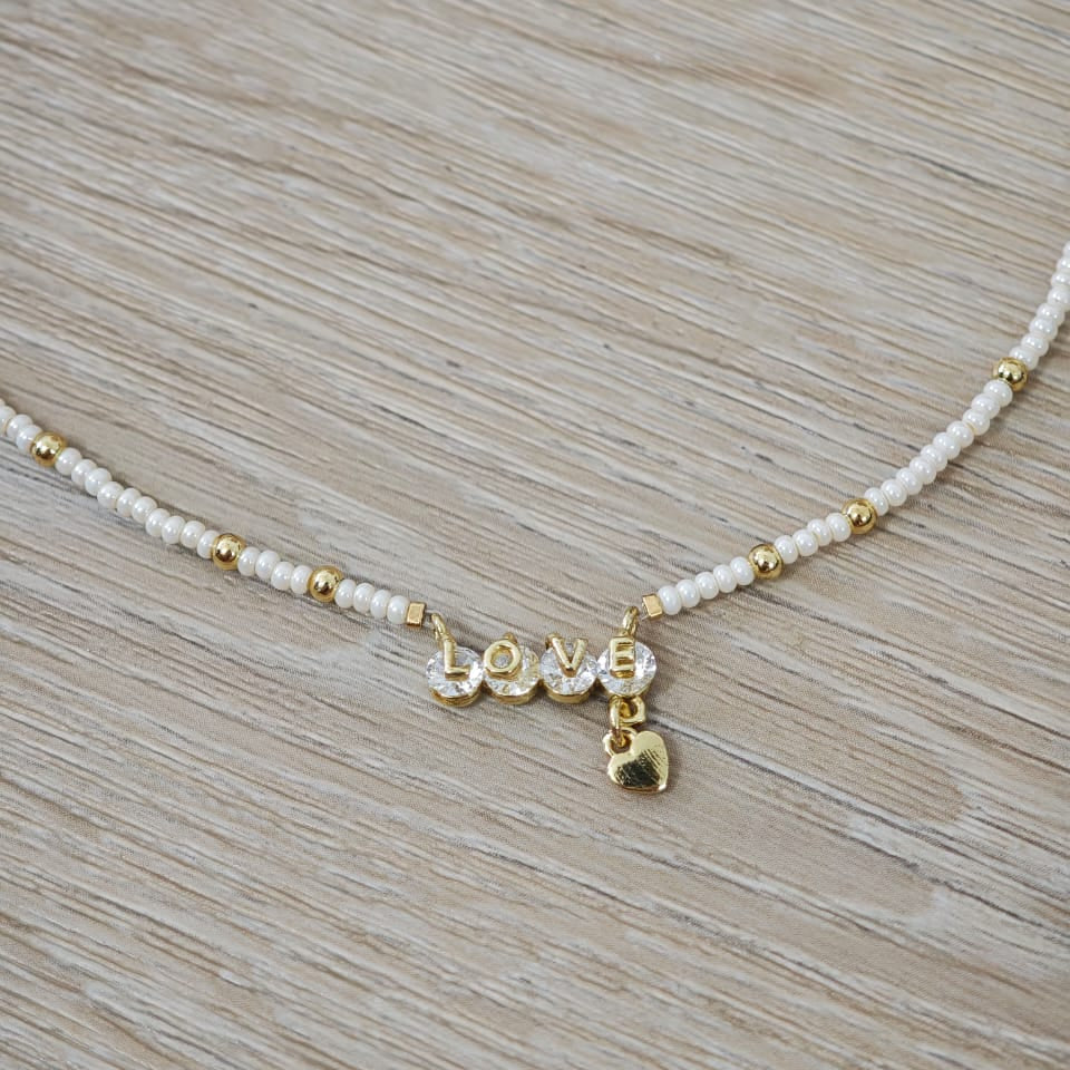 Love - Collar - Marfil