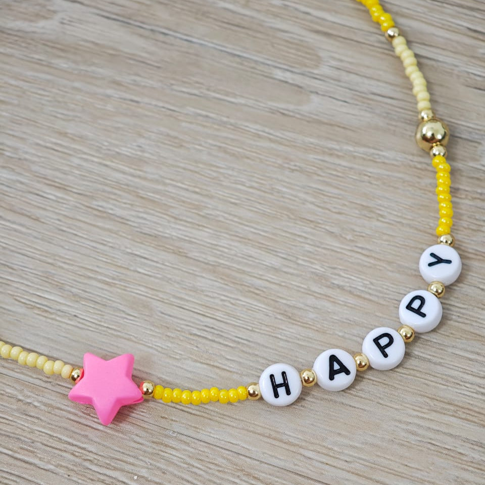 Happy - Collar - Amarillo