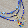 Autismo - Set de collares - Azul rey