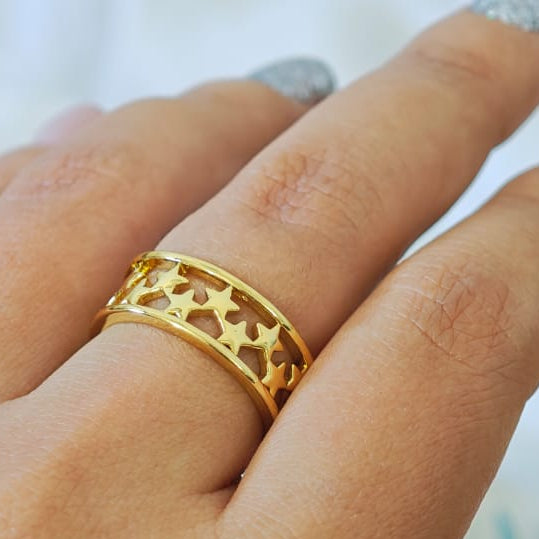 Cinta estrellada - Anillo