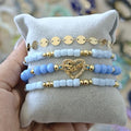 Mamá angelical - Set de pulseras - Azul cielo