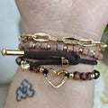 Enlazado - Set de pulseras - Marrón