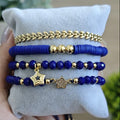Estrellado - Set de pulseras - Azul rey