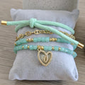 Aguamarina - Set de pulseras - Verde
