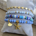 Azules - Set de pulseras - Celeste