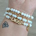 Dios brillante - Set de pulseras - Blanco