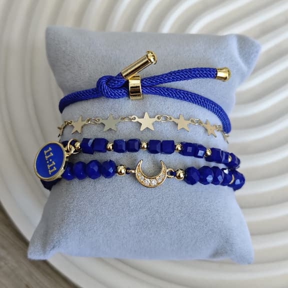 11:11 - Set de pulseras - Azul rey