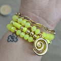 Espiral Neon - Set de pulseras - Amarillo Neon