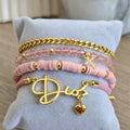 Dios - Set de pulseras - Rosa viejo