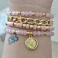 San miguel - Set de pulseras - Rosa viejo
