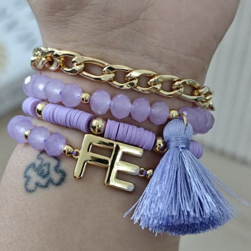 Fe maxi - Set de pulseras - Lila