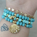 Maxi concha - Set de pulseras - Turquesa