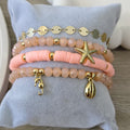 Conchitas - Set de pulseras - Coral
