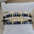 Estrellas tornasol - Set de pulseras - Negro