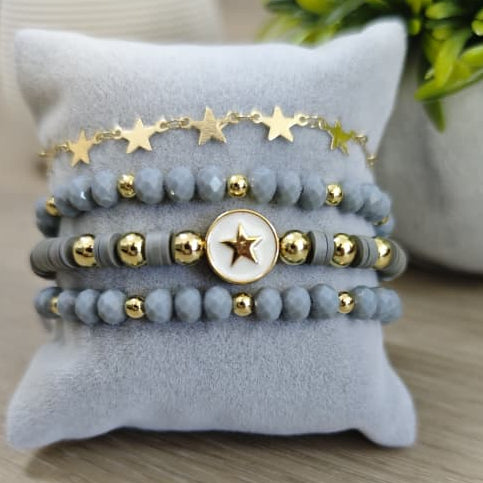 Pasador - Set de pulseras - Gris