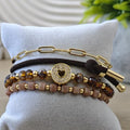 Clásico - Set de pulseras - Marrón