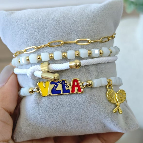 Maracas - Set de pulseras - Blanco