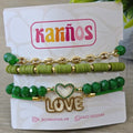 Love Green  - Set de pulseras - Verde